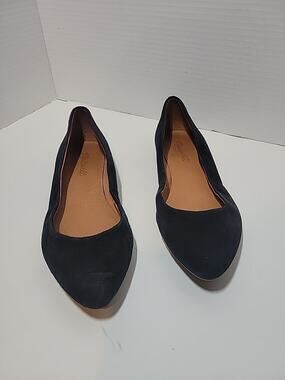 Madewell - 1937 Nubuck Suede Pointed Toe Flats in Black - Size 7